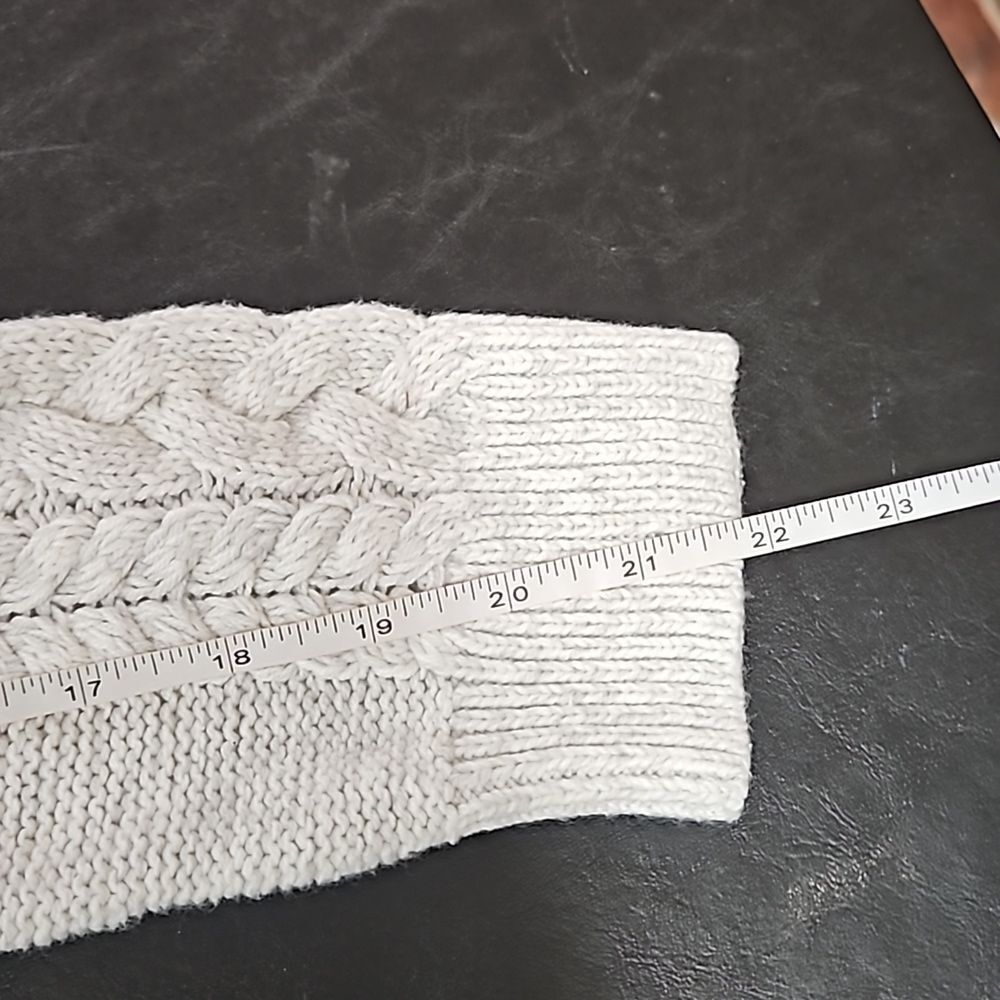 Motherhood Maternity Gray Cable Knit Cowl Neck Sweater Medium Bump Friendly Fall - Picture 9 of 9